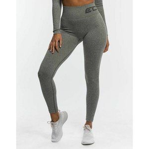 ECHT Womens Small S Arise Comfort Leggings Light Gray Ribbed High Waist Athletic